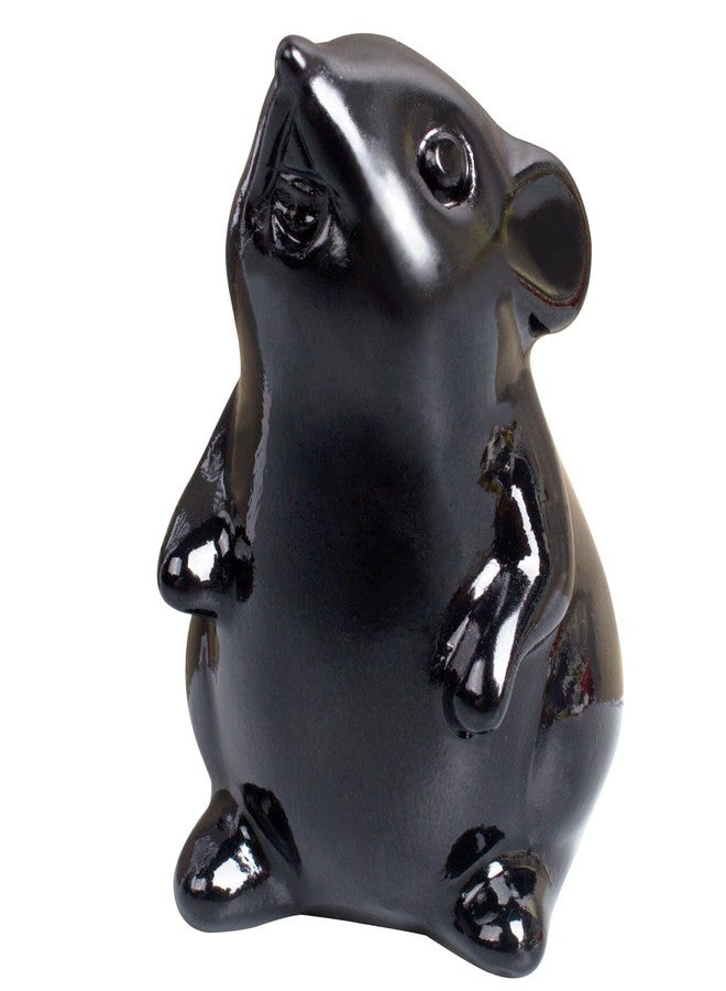 Ytbeoxk Handmade Obsidian Crystal Mouse Figurine Natural Quartz Mouse Sculpture Wealth Attracting Feng Shui Decor Mini Desk Ornament Meditation Crystal Animal Mouse. - Image 1